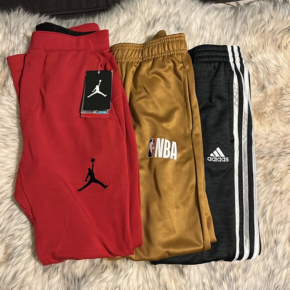 Boy’s Nike Dri-fit, NBA and Adidas pants